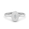 Load image into Gallery viewer, Oval Starburst Gold And Diamond Signet Ring