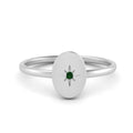 Thumbnail 40 - Oval Starburst Gold And Diamond Signet Ring