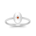 Thumbnail 38 - Oval Starburst Gold And Diamond Signet Ring