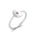Thumbnail 36 - Oval Starburst Gold And Diamond Signet Ring