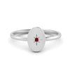 Load image into Gallery viewer, Oval Starburst Gold And Diamond Signet Ring