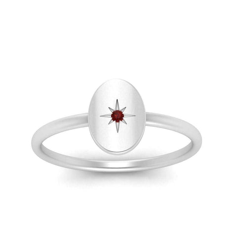 Oval Starburst Gold And Diamond Signet Ring