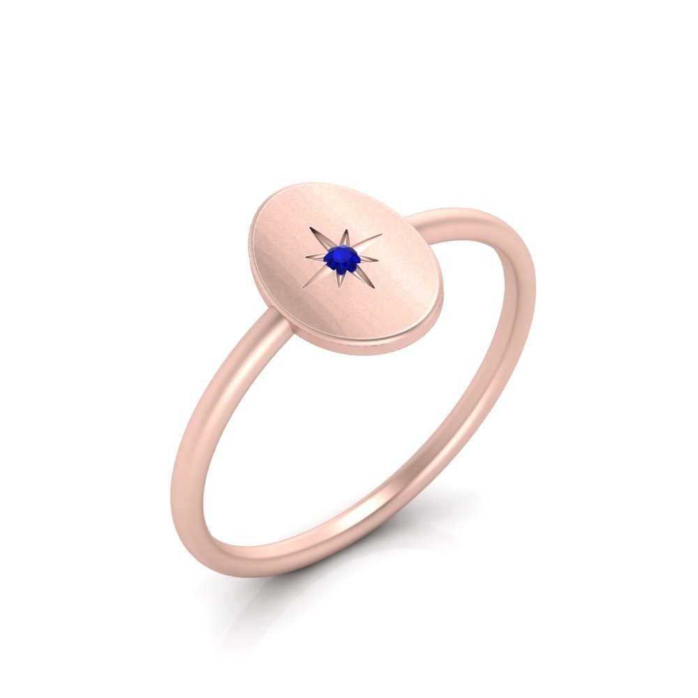 Oval Starburst Gold And Diamond Signet Ring