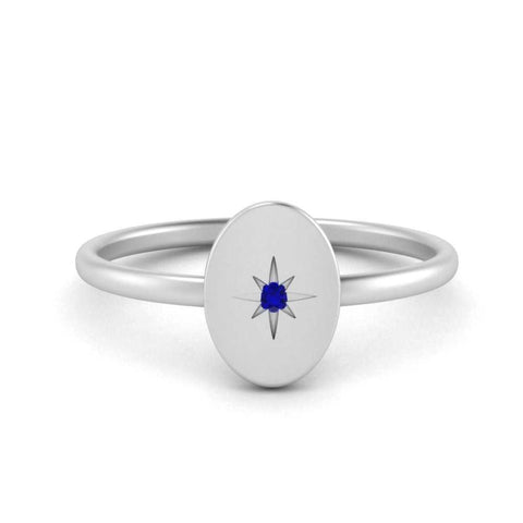 Oval Starburst Gold And Diamond Signet Ring