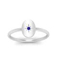 Thumbnail 32 - Oval Starburst Gold And Diamond Signet Ring