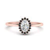 Load image into Gallery viewer, oval-sunflower-halo-black-diamond-engagement-ring-in-rose-gold-FD9704OVRGBLACK-NL-RG
