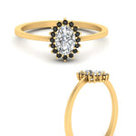 Load image into Gallery viewer, oval-sunflower-halo-black-diamond-engagement-ring-in-yellow-gold-FD9704OVRGBLACK-NL-YG
