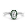 Load image into Gallery viewer, oval-sunflower-halo-emerald-engagement-ring-in-white-gold-FD9704OVRGEMGR-NL-wg