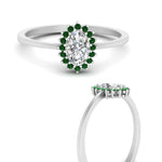 Load image into Gallery viewer, oval-sunflower-halo-emerald-engagement-ring-in-white-gold-FD9704OVRGEMGR-NL-wg
