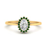 Load image into Gallery viewer, oval-sunflower-halo-emerald-engagement-ring-in-yellow-gold-FD9704OVRGEMGR-NL-YG