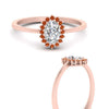 Load image into Gallery viewer, oval-sunflower-halo-orange-sapphire-engagement-ring-in-rose-gold-FD9704OVRGSAOR-NL-RG