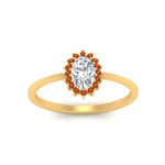 Load image into Gallery viewer, oval-sunflower-halo-orange-sapphire-engagement-ring-in-yellow-gold-FD9704OVRGSAOR-NL-YG
