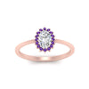 Load image into Gallery viewer, oval-sunflower-halo-purple-topaz-engagement-ring-in-rose-gold-FD9704OVRGVITO-NL-RG