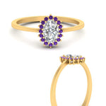 Load image into Gallery viewer, oval-sunflower-halo-purple-topaz-engagement-ring-in-yellow-gold-FD9704OVRGVITO-NL-YG
