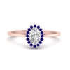 Load image into Gallery viewer, oval-sunflower-halo-sapphire-engagement-ring-in-rose-gold-FD9704OVRGSABL-NL-RG