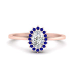 Load image into Gallery viewer, oval-sunflower-halo-sapphire-engagement-ring-in-rose-gold-FD9704OVRGSABL-NL-RG
