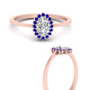 Load image into Gallery viewer, oval-sunflower-halo-sapphire-engagement-ring-in-rose-gold-FD9704OVRGSABL-NL-RG