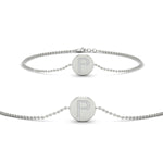 Load image into Gallery viewer, Alphabet disc diamond bracelet
