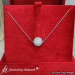 Load image into Gallery viewer, pavé-set-diamond-ball-necklace-in-14K-white-gold-FDPD8433-4