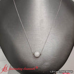 Load image into Gallery viewer, pavé-ball-pendant-necklace-for-women-in-14K-white-gold-FDPD8433-8