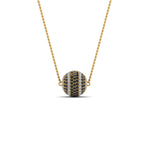 Load image into Gallery viewer, pave-ball-pendant-with-black-diamond-in--FDPD8426GBLACK-NL-YG
