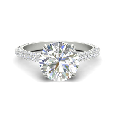 Pave Band Hidden Halo Ring