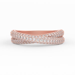 Pave Crossover Cloud Ring