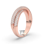 Load image into Gallery viewer, pave-crossover-cloud-diamond-wedding-ring-in-rose-gold-FD11424B-NL-RG
