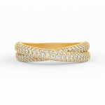 Load image into Gallery viewer, pave-crossover-cloud-diamond-wedding-ring-in-yellow-gold-FD11424B-NL-YG
