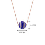 Load image into Gallery viewer, pave-diamond-ball-pendant-with-blue-sapphire-in--FDPD8426GSABL-NL-RG

