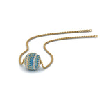 Load image into Gallery viewer, pave-diamond-ball-pendant-with-ice-blue-topaz-in--FDPD8426GICBLTO-NL-YG
