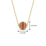 Load image into Gallery viewer, pave-diamond-ball-pendant-with-orange-sapphire-in--FDPD8426GSAOR-NL-YG
