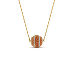 Load image into Gallery viewer, pave-diamond-ball-pendant-with-orange-sapphire-in--FDPD8426GSAOR-NL-YG
