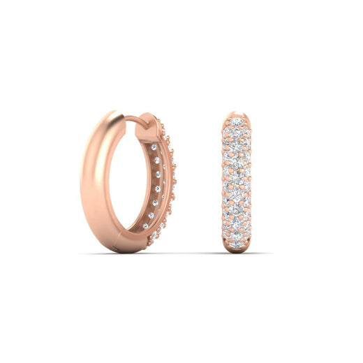 Pave Diamond Hoops Earrings