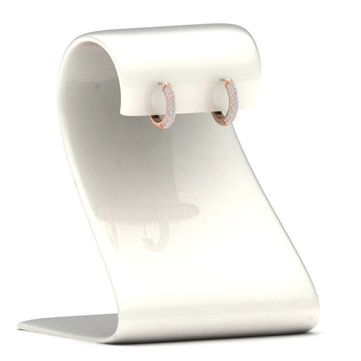 Pave Diamond Hoops Earrings