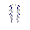 Load image into Gallery viewer, pave-diamond-leaf-drop-earring-with-blue-sapphire-in-14K-white-gold-FD-EAR8334GSABL-NL-WG