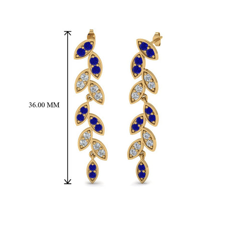 pave-diamond-leaf-drop-earring-with-blue-sapphire-in-14K-yellow-gold-FD-EAR8334GSABL-NL-YG