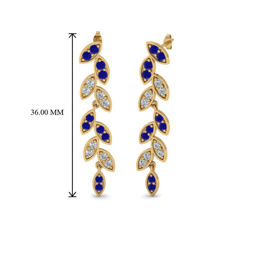pave-diamond-leaf-drop-earring-with-blue-sapphire-in-14K-yellow-gold-FD-EAR8334GSABL-NL-YG