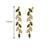 Load image into Gallery viewer, pave-diamond-leaf-drop-earring-with-emerald-in-14K-yellow-gold-FD-EAR8334GEMGR-NL-YG