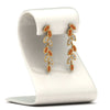 Load image into Gallery viewer, pave-diamond-leaf-drop-earring-with-orange-sapphire-in-14K-yellow-gold-FD-EAR8334GSAOR-NL-YG