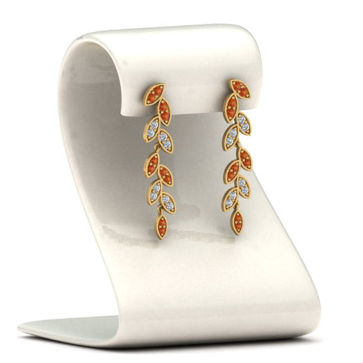 pave-diamond-leaf-drop-earring-with-orange-sapphire-in-14K-yellow-gold-FD-EAR8334GSAOR-NL-YG