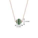 Load image into Gallery viewer, pave-diamond-sphere-pendant-with-emerald-in--FDPD8433GEMGR-NL-RG
