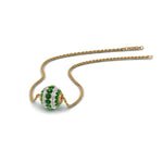Load image into Gallery viewer, pave-diamond-sphere-pendant-with-emerald-in--FDPD8433GEMGR-NL-YG
