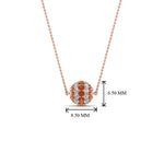 Load image into Gallery viewer, pave-diamond-sphere-pendant-with-orange-sapphire-in--FDPD8433GSAOR-NL-RG
