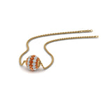 Load image into Gallery viewer, pave-diamond-sphere-pendant-with-orange-sapphire-in--FDPD8433GSAOR-NL-YG
