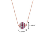Load image into Gallery viewer, pave-diamond-sphere-pendant-with-pink-sapphire-in--FDPD8433GSADRPI-NL-RG
