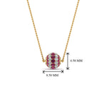 Load image into Gallery viewer, pave-diamond-sphere-pendant-with-pink-sapphire-in--FDPD8433GSADRPI-NL-YG
