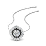 Load image into Gallery viewer, pave-double-halo-black-diamond-pendant-in-FDPD10707GBLACK-NL-WG
