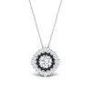 Load image into Gallery viewer, pave-double-halo-black-diamond-pendant-in-FDPD10707GBLACK-NL-WG