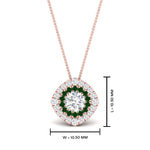 Load image into Gallery viewer, pave-double-halo-emerald-pendant-in-FDPD10707GEMGR-NL-RG
